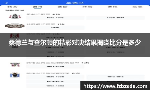 桑德兰与查尔顿的精彩对决结果揭晓比分是多少